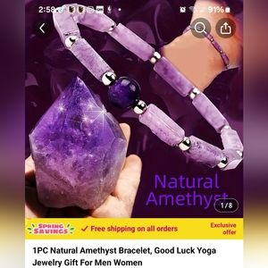 1pc Natural AMETHYST Bracelet
